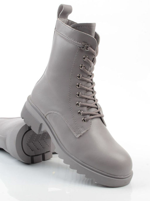 04-PAT178-2Z GRAY Ботинки зимние женские (натуральная кожа, 100% шерсть)