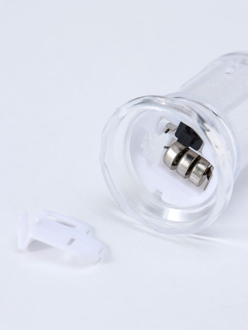 Цена за 4 шт. Светодиодная свеча LED - ночник RISALUX «С подтёками», 3×LR41, прозрачный, 3.5×3.5×7.2 см