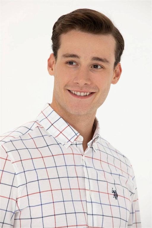 U. S. Polo Assn Мужская белая рубашка в клетку - U.s. polo assn фото 9