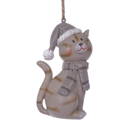 Фигурка декоративная подвесная "Кошка", L5 W4 H9 см, 2в.
