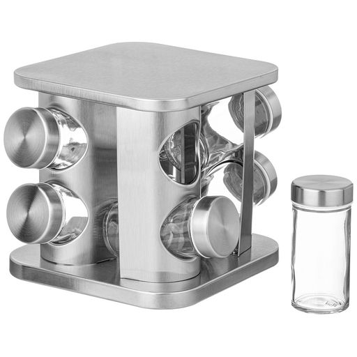 НАБОР БАНОЧЕК ДЛЯ СПЕЦИЙ ИЗ 8 ШТ. 90 МЛ НА ВРАЩАЮЩЕЙСЯ ПОДСТАВКЕ - Agness фото 2