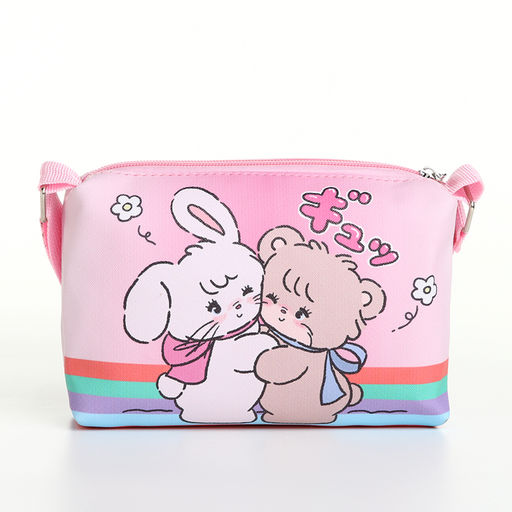 Сумка детская «Друзья», для девочки, на молнии, розовая