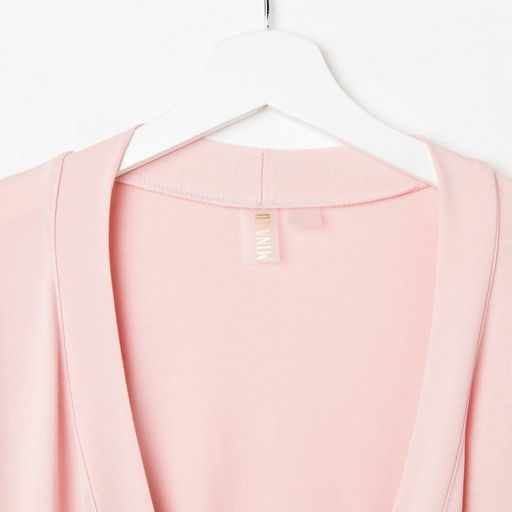 Халат женский MINAKU: Mint & Chocolate цвет пудра, р-р 52