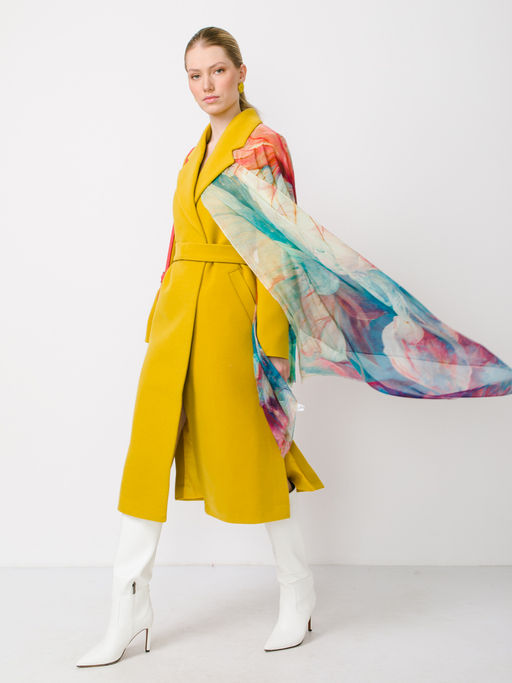 Большой мягкий очень нежный двусторонний палантин в стиле арт-деко - Tantino фото 2