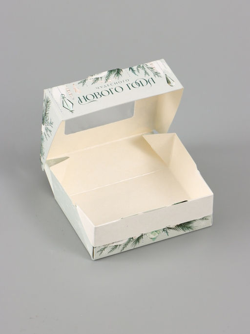 Цена за 5 шт. Коробка складная «Елочный венок», 10 × 8 × 3,5 см
