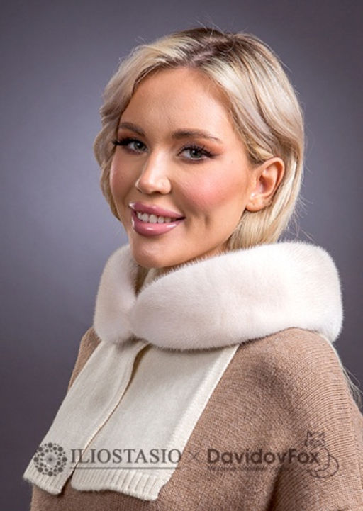 Капор ангора норка белый