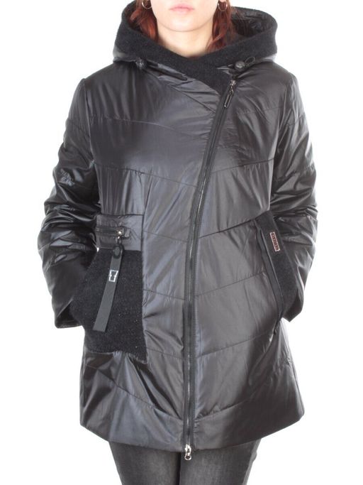 22-307 BLACK Куртка демисезонная женская AKiDSEFRS (синтепон 100 гр.) - Фабричный китай фото 2