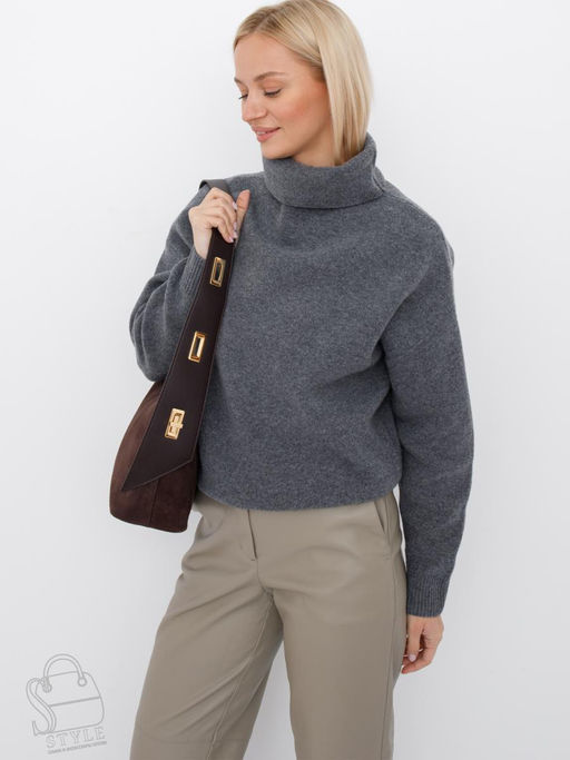 Сумка женская кожаная 1110M coffee Polina&Eiterou