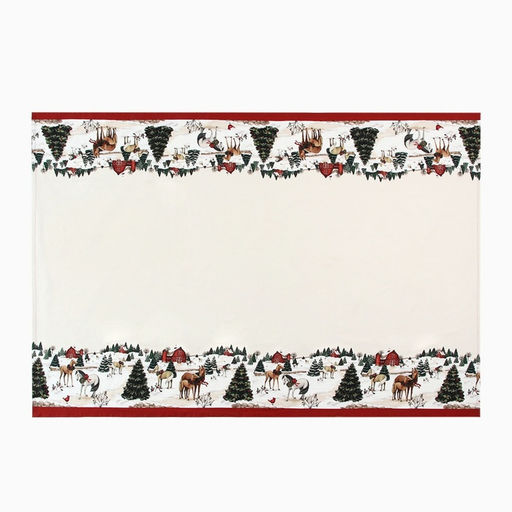 Скатерть новогодняя «Этель» New Year&apos;s farm, 110×149 см, 100% хлопок, саржа 190 г/м²