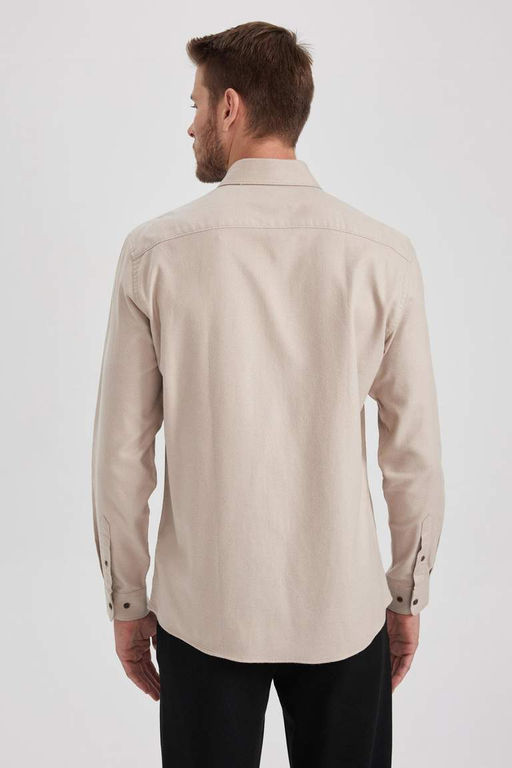 Фланелевая рубашка с длинным рукавом Modern Fit - Defacto фото 8