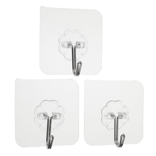 Набор крючков самоклеющихся 3шт, 6*6см VETTA ПВХ арт. 440-350