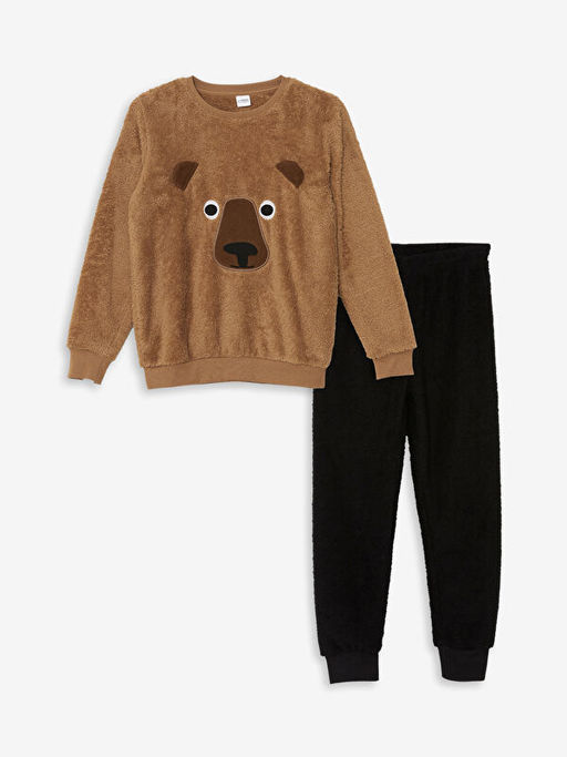 Bisiklet Yaka Erkek ?ocuk Pel?? Pijama Tak?m?