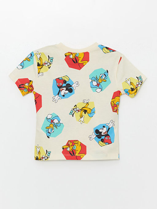 Bisiklet Yaka Mickey Mouse Bask?l? Erkek Bebek ?ortlu Pijama Tak?m? - Waikiki фото 3