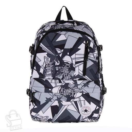 Рюкзак мужской текстильный 1879P black white Sikail - S-style фото 3