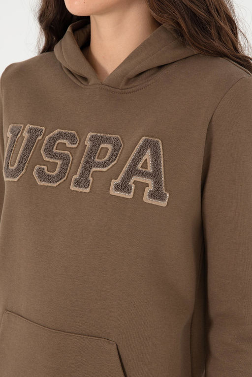 Женский базовый свитшот цвета хаки Неожиданная скидка в корзине - U.s. polo assn фото 7
