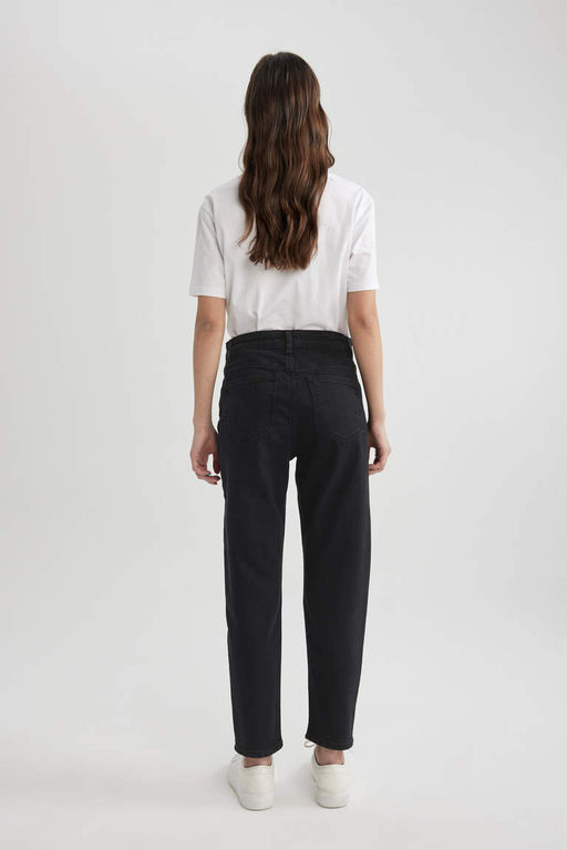 Lina Comfort Mom Fit Высокая удобная посадка Легкие узкие джинсовые брюки длиной до щиколотки - Defacto фото 6