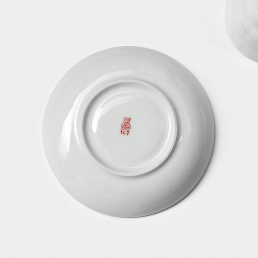 Чайная пара Добрушский завод «Бельё»: 2 предмета: чашка 250 мл, блюдце d=15 см, фарфор, белая