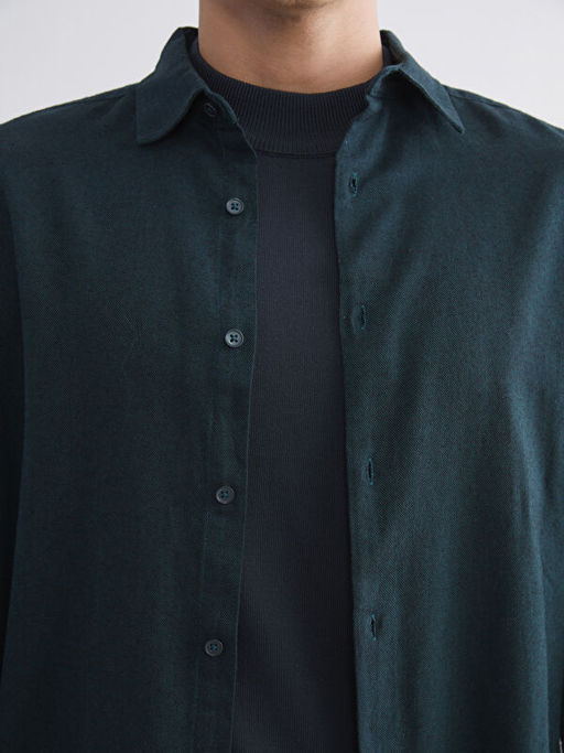 Regular Fit Uzun Kollu Gabardin Erkek G?mlek