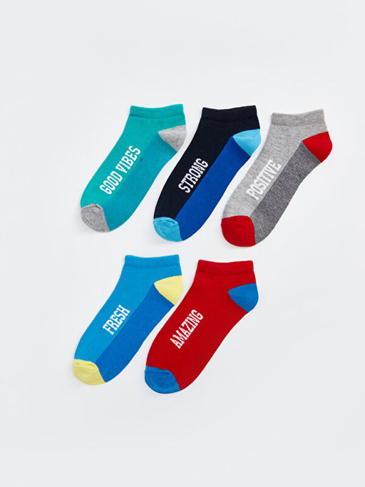 Desenli Erkek ?ocuk Patik ?orap 5li