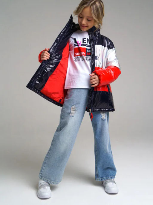 PlayToday / Куртка текстильная с полиуретановым покрытием для девочек  фото 4