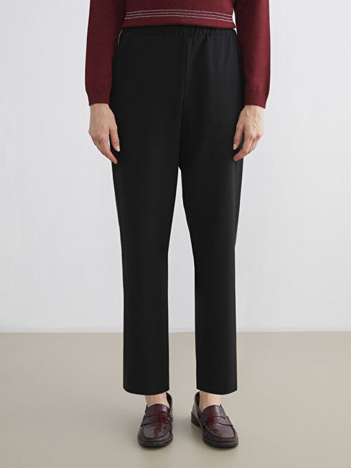 B?y?k Beden Beli Lastikli Kad?n Pantolon