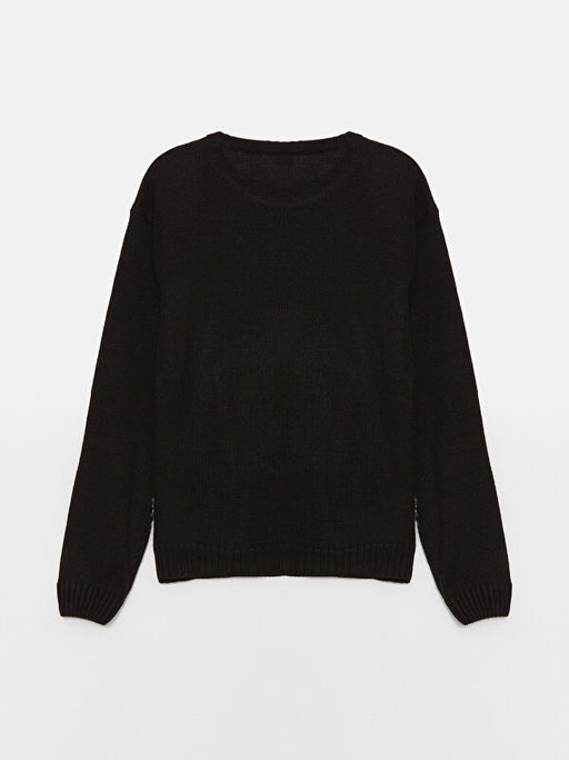 Bisiklet Yaka Y?lba?? Temal? Uzun Kollu K?z ?ocuk Triko Kazak - Waikiki фото 2