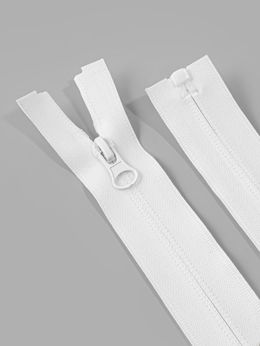 Цена за 10 шт. Молния «Спираль», №7, разъёмная, водонепроницаемая, замок автомат, 40 см, белая