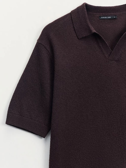 Джемпер поло из смесового хлопка / Zarina  фото 10