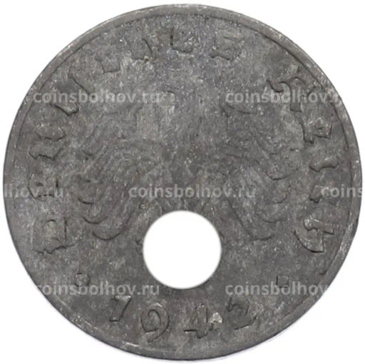 Монета 1 рейхспфенниг 1942 года G Германия