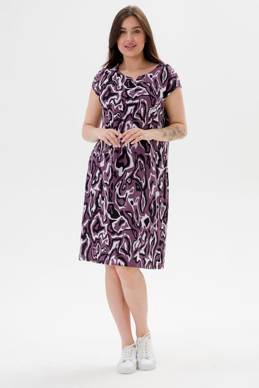 Платье женское из кулирки Стильное палитра лила - Амадэль фото 12