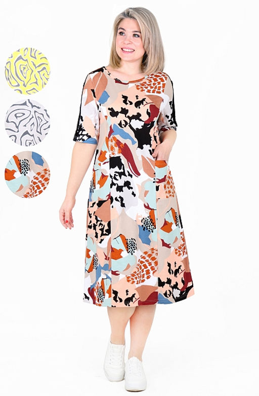 Платье Кассандра Х-483 (46-62) кулирка. Цвет в ассортименте