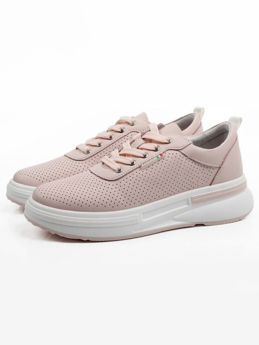 03-YH324-4 PINK Полуботинки летние женские (натуральная кожа)