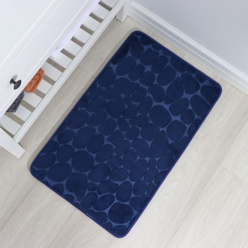 Коврик для ванной и туалета SAVANNA Memory foam, 50?80 см, синий  фото 7