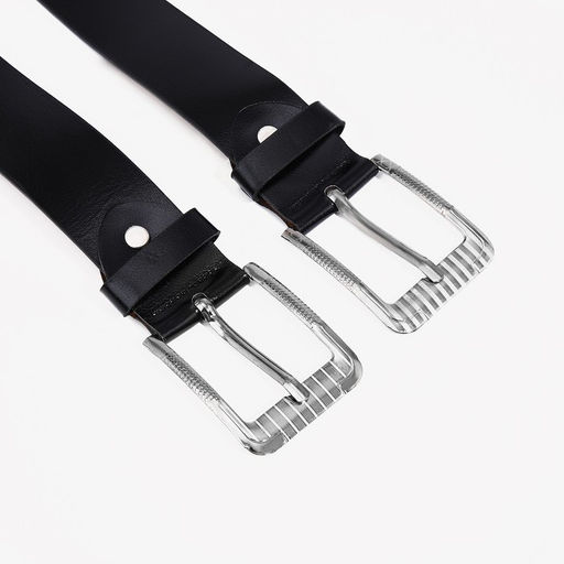 Ремень мужской, ширина 3.5 см, винт, пряжка металл, цвет чёрный - Simaland фото 2