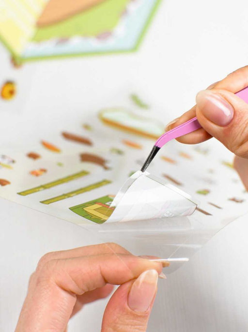 Наклейки-румбокс д/создания миниатюрных сцен, 125х150 мм, арт. 71509 / 300 ПАНДА. ЧАЙНАЯ ЦЕРЕМОНИЯ.