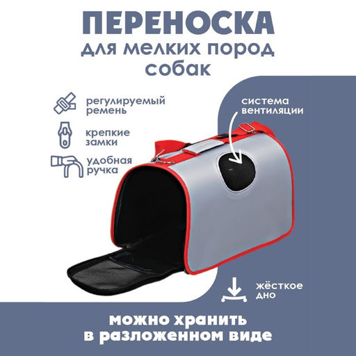 Сумка - переноска раскладная, каркасная Погнали! 45x27x20 см - Пушистое счастье фото 2