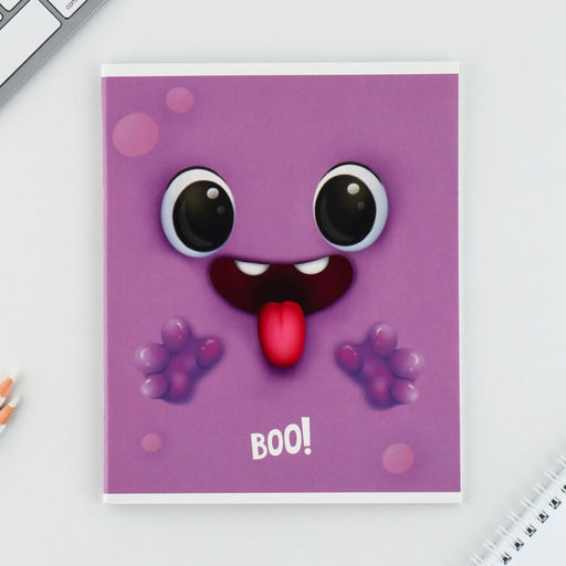 Тетрадь А5, 48 л на скрепке МИКС Boo!, обложка мелованный картон 230 гр., внутренний блок №1, в клетку 80 гр., белизна 96% - Artfox study фото 12