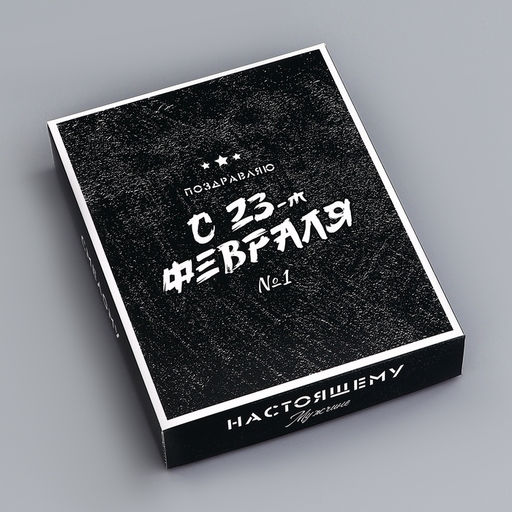 Цена за 3 шт. Коробка складная для 12 конфет без окна С 23 Февраля, 19?15?3.6 см