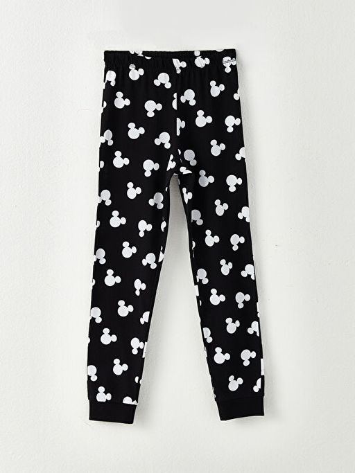 Bisiklet Yaka Mickey Mouse Bask?l? Uzun Kollu K?z ?ocuk Pijama Tak?m? - Waikiki фото 3