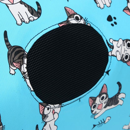 Сумка-переноска каркасная Играющие котики, размер L, 53 х 21 х 29 см, голубая - Пижон фото 5