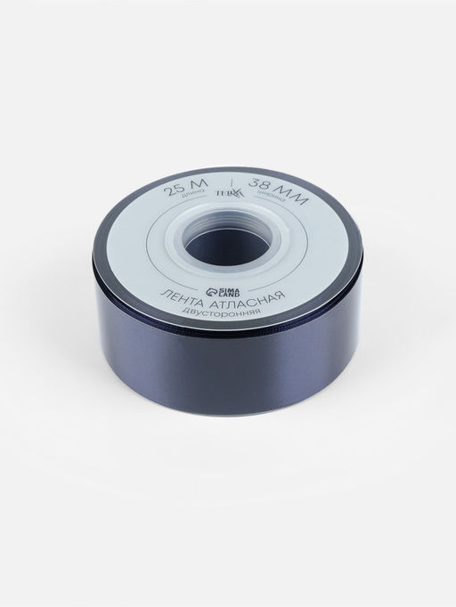 Лента атласная TEIRA, двухсторонняя, 38 мм, 25±1 м, коричневая №330