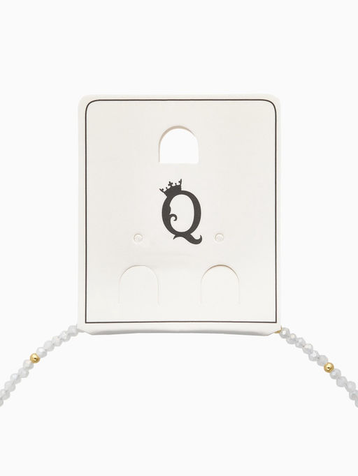 Чокер из бисера «Хрусталь», разноцветный в золоте, 37 см + 5 см доп, цепочка