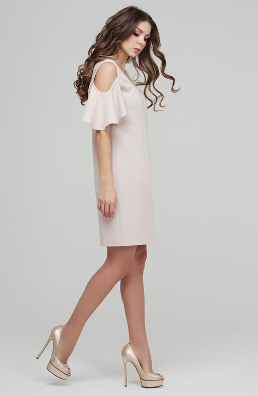 Коктейльное платье сливочный - Donna saggia фото 3