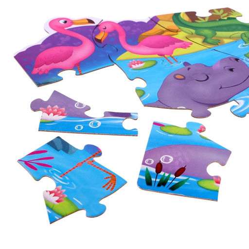 Фигурные пазлы 4 в 1 Животные, 9, 12, 15, 20 элементов - Puzzle time фото 7