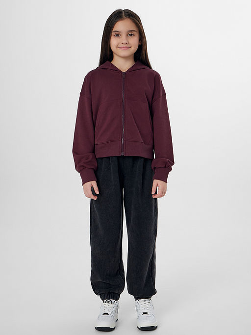 Толстовка для девочек бордовая на молнии - Mark formelle фото 3