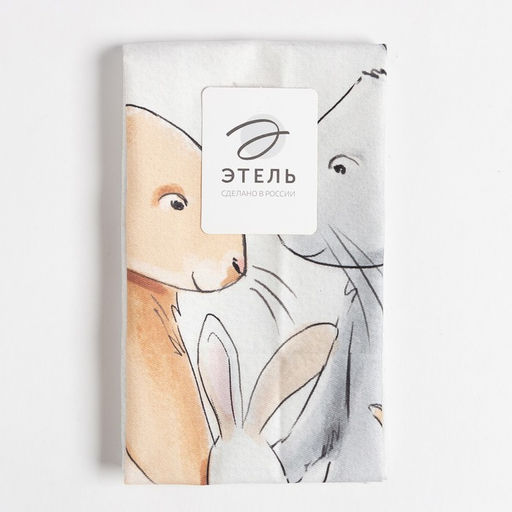 Полотенце Этель Зайчики 40х73 см, 100% хл, саржа 190 гр/м2  фото 5