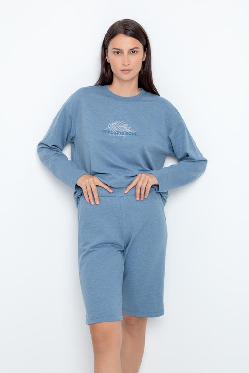 Пижама Very Neat Е 20084/капитанский синий хлопок с полиэстером женская  фото 3