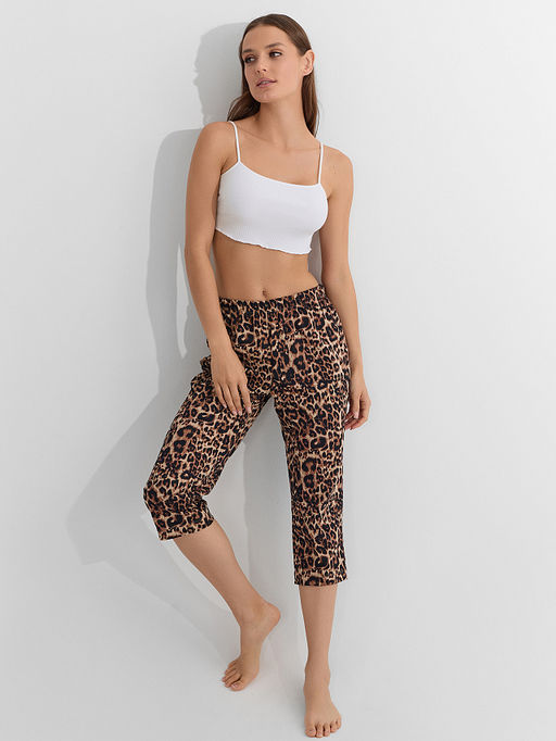 Бриджи домашние женские с леопардовым принтом - Mark formelle фото 5