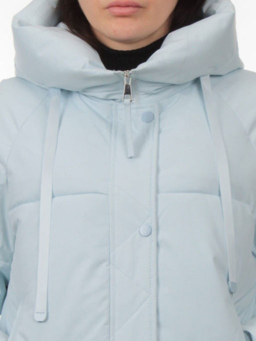 A2303 LT. BLUE Куртка зимняя женская (150 гр. холлофайбер) - Фабричный китай фото 4
