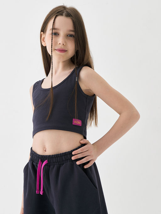 Темно-серый топ для девочки - Kogankids фото 21